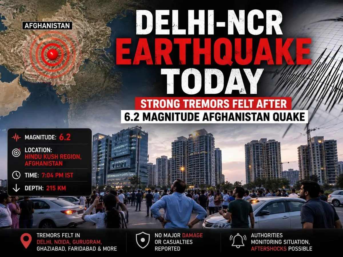 Delhi-NCR Earthquake News Strong Tremors Felt After 6.2 Magnitude Afghanistan Quake