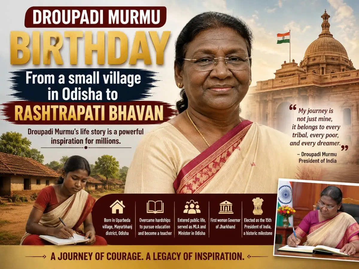 Droupadi Murmu Birthday: From Odisha Village to Rashtrapati Bhavan, The Inspiring Journey of India’s President