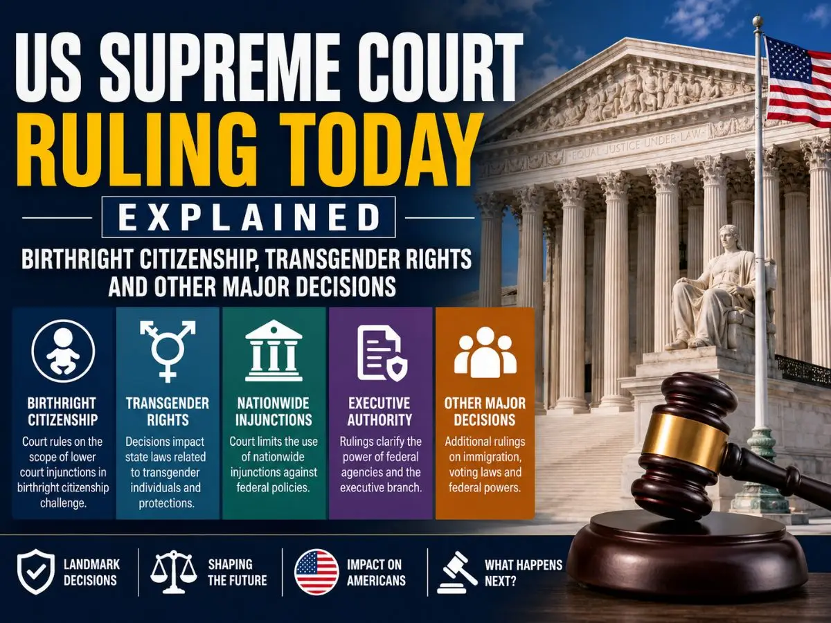 US Supreme Court Ruling Today Explained Birthright Citizenship, Transgender Rights and Other Major Decisions