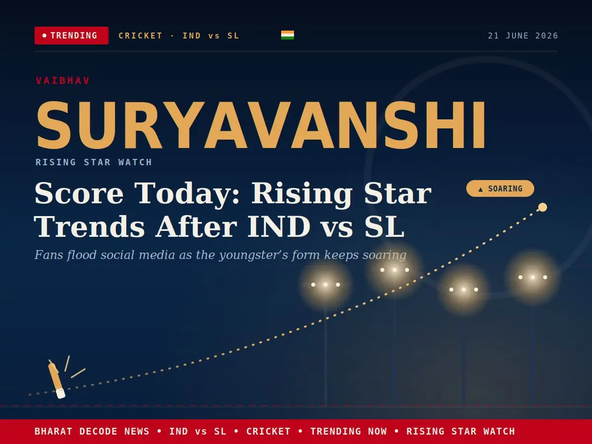 Vaibhav Suryavanshi Score Today Rising Star Trends After India vs Sri Lanka Match