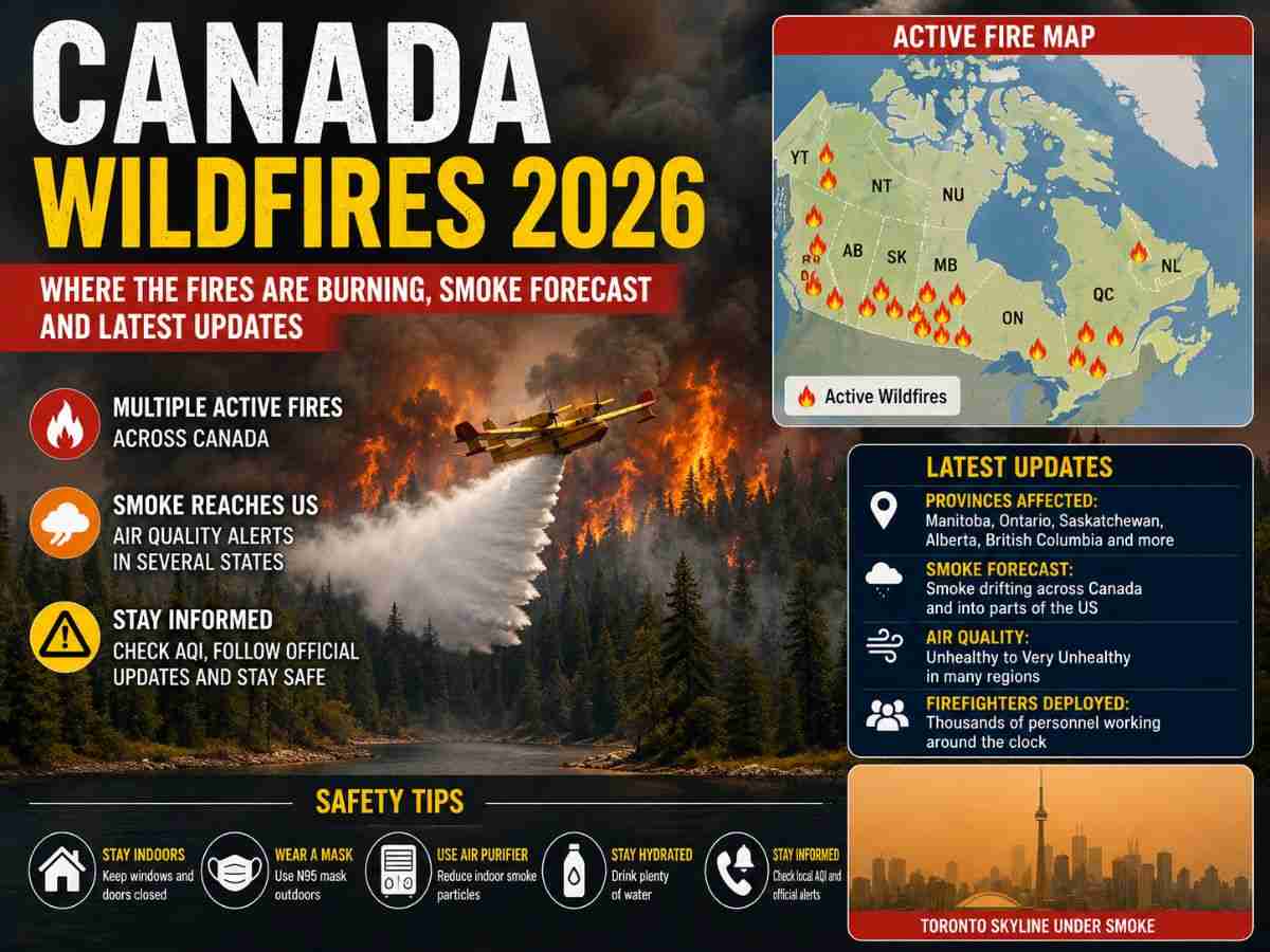 Canada Wildfires 2026: Where the Fires Are Burning, Smoke Forecast and Latest Updates