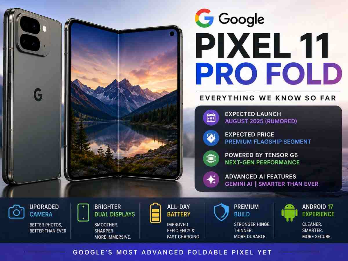 Google Pixel 11 Pro Fold Expected Price, Launch Date, AI Features and Everything We Know