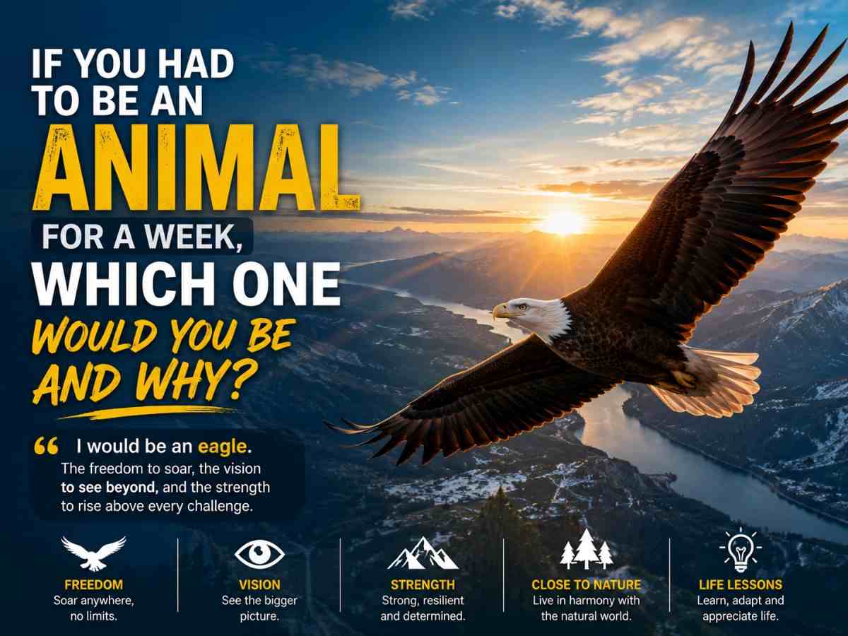 If You Had to Be an Animal for a Week, Which One Would You Be and Why?