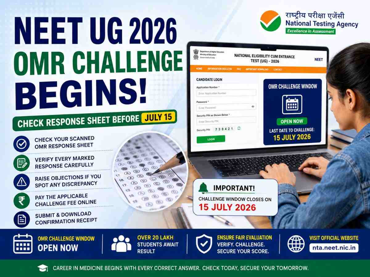 NEET UG 2026 OMR Challenge Begins Step-by-Step Guide to Check Response Sheet Before July 15