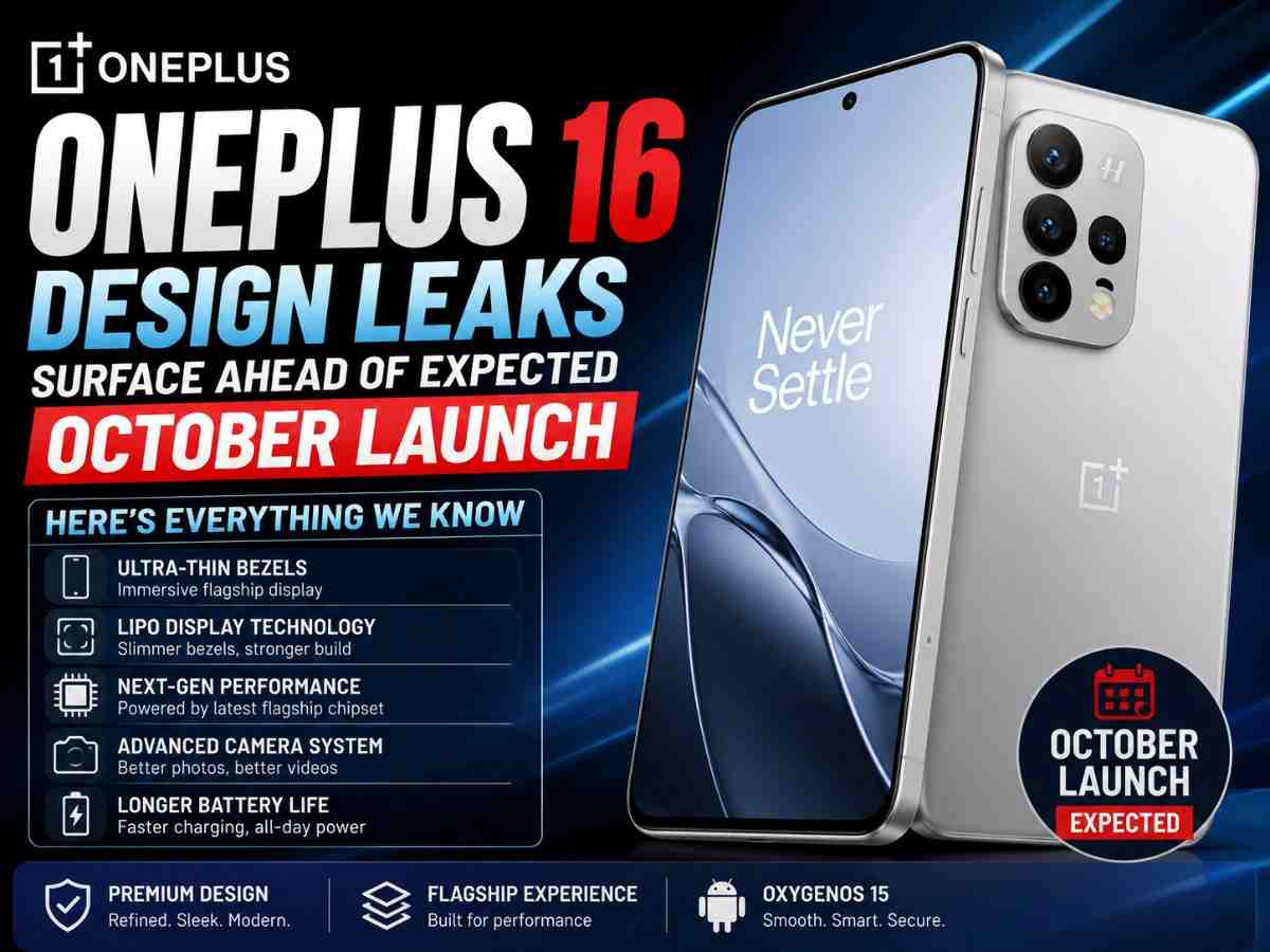 OnePlus 16 Design Leaks Surface Ahead of Expected October Launch Here's Everything We Know
