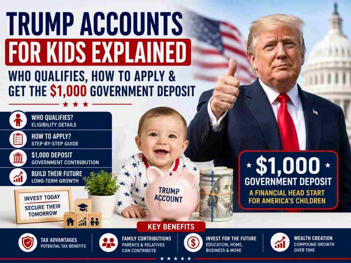 Trump Accounts for Kids Explained Who Qualifies, How to Apply & Get the $1,000 Government Deposit