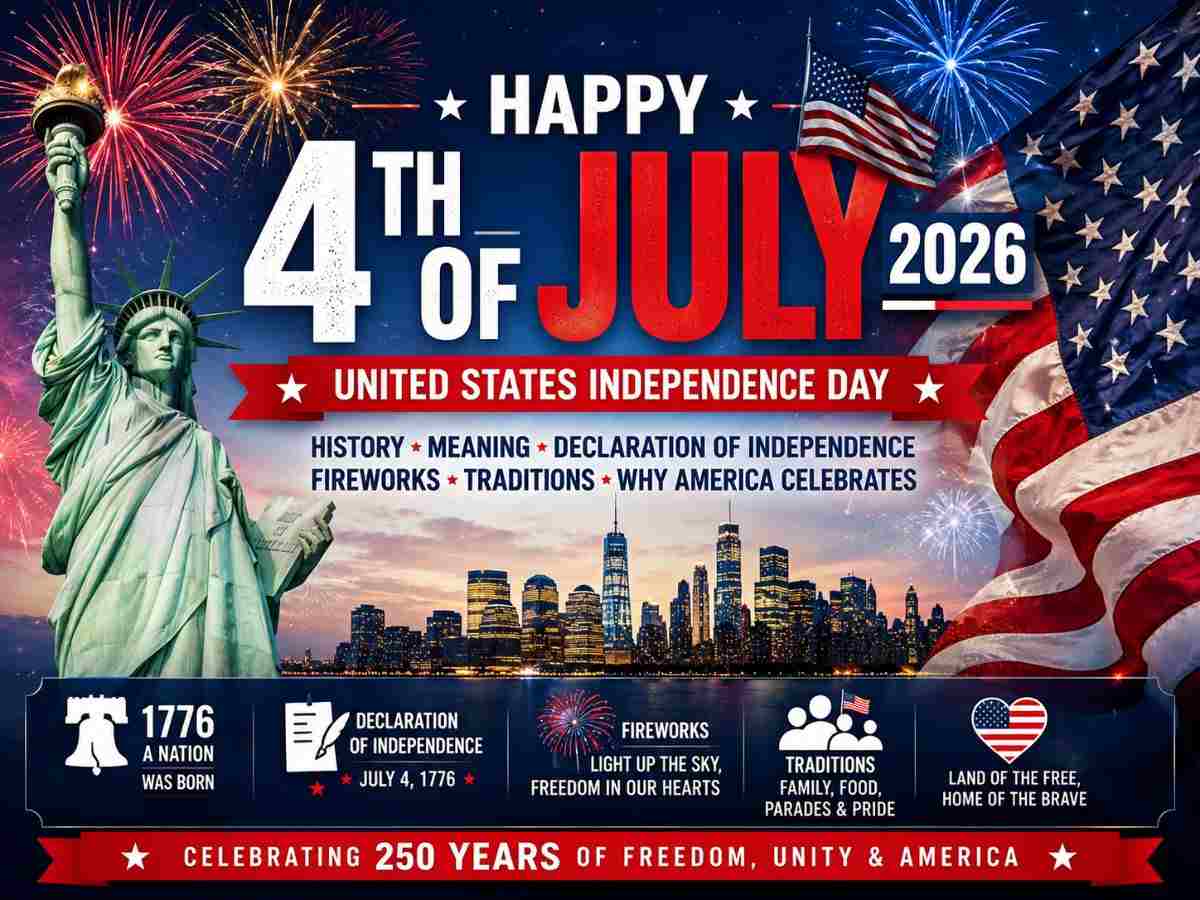 United States Independence Day 2026 (july 4) History, Meaning, Declaration of Independence, Fireworks, Traditions and Why America Celebrates