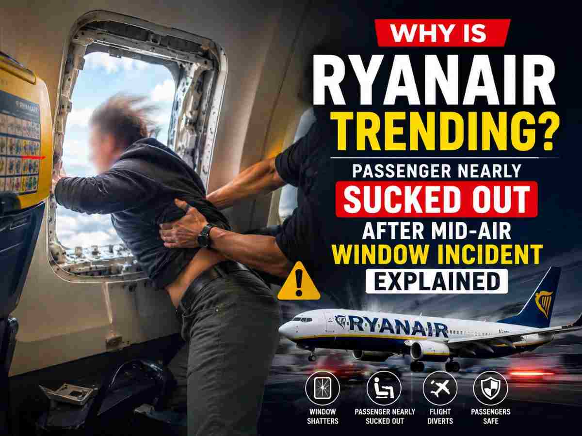Why Is Ryanair Trending Passenger Nearly Sucked Out After Mid-Air Window Incident Explained
