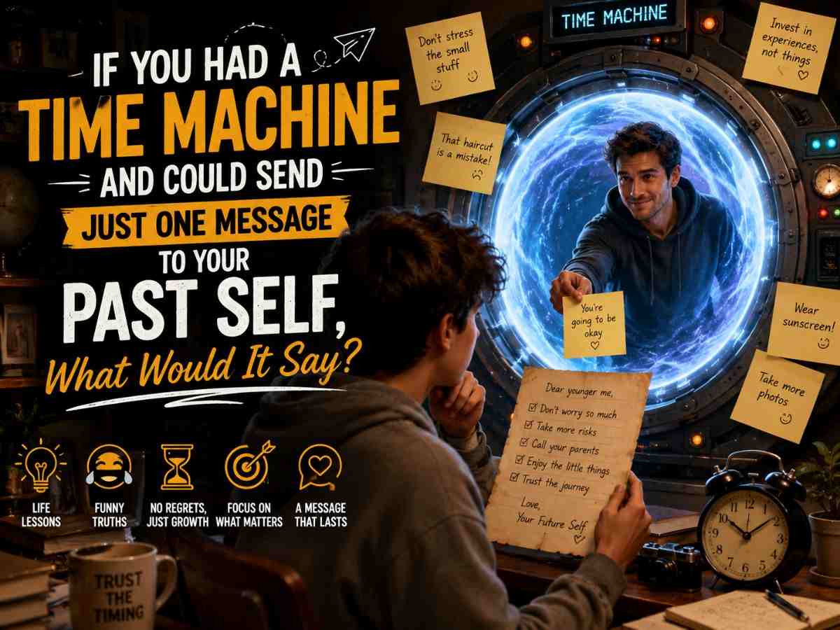 If you had a time machine and could send just one message to your past self, what would it say?