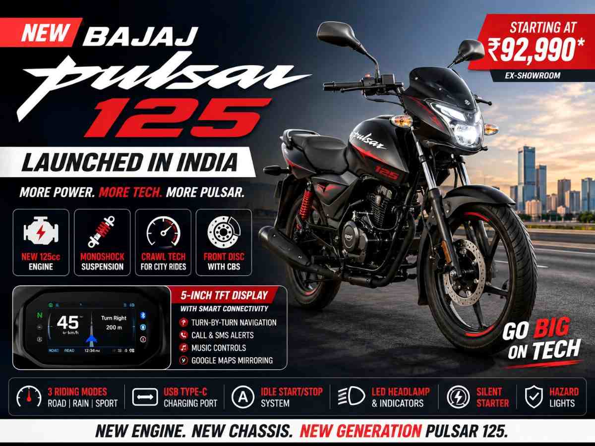 New Bajaj Pulsar 125 Launched in India: Price, Features, Engine, Mileage, Variants and What’s New