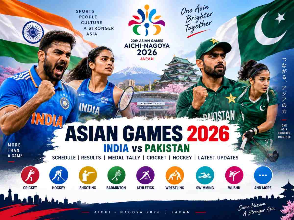 Asian Games 2026 Live: India and Pakistan Schedule, Results, Medal Tally, Cricket, Hockey and Latest Updates