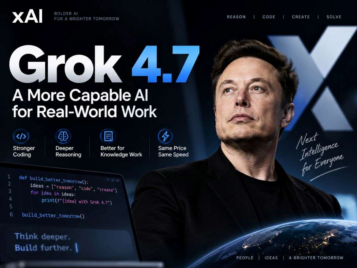 Grok 4.7 Launches With Focus on Coding, Long-Running Tasks and Knowledge Work